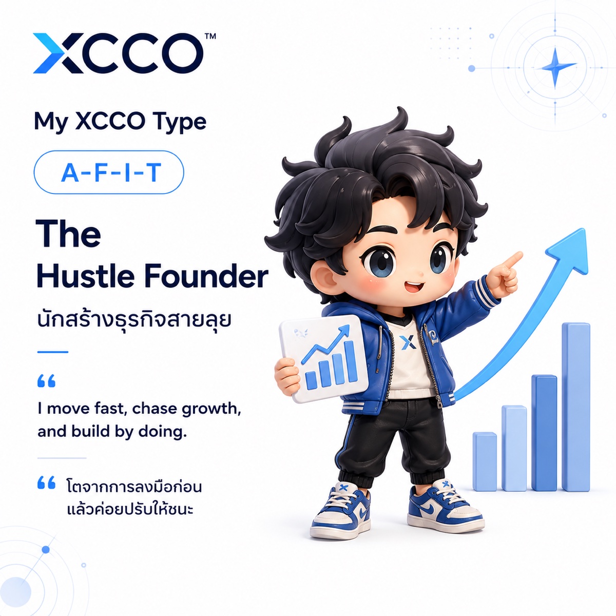 The Hustle Founder character card